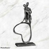 Gilde Handwerk  Design - Sculptuur - Beeld - Stand by Me  -Metaal  - zilverkleur