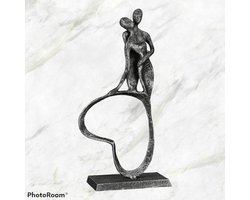 Gilde Handwerk  Design - Sculptuur - Beeld - Stand by Me  -Metaal  - zilverkleur