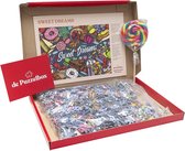 De Puzzelbox 'Sweet Dreams' Puzzel - 1000 stukjes legpuzzel - Snoep Thema - Volwassenen - incl. regenbooglolly