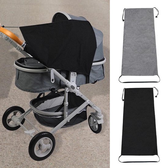 Kinderwagen Zonnescherm - Zonnedoek - Schaduwdoek - Waterbestendige coating - Oxford materiaal - Grijs van Kinder — afbeelding 2