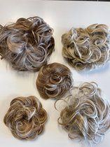 Actie!5x Hairbun Crunchy Haarstuk hairpiece verschillende  caramel tinten/maten