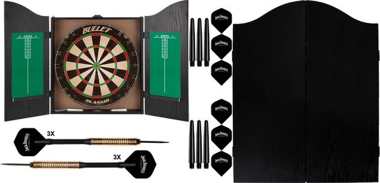 Darts Set Jack Daniels - dart kabinet - inclusief - dartpijlen - dartbord - en accessoires - darts set - darts - Merkloos