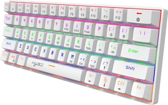 HXSJ V900 - RGB bedrade mechanisch gaming toetsenbord - QWERTY - 61 Keys -...