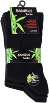 Unisex sokken - Vincent Creation - super zachte comfortabele BAMBOE-sokken - verpakt per 2 x 3 paar - zwart - MAAT 39/42