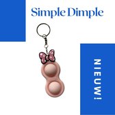 Simple Dimple sleutelhanger - Fidget toys - Simple dimple - Minnie Mouse Roze
