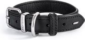 EzyDog Oxford Premium Leren Hondenhalsband - Halsband voor Honden - 15/20cm - Zwart