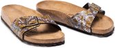 Birkenstock Madrid Dames Slippers Python Brown Narrow-fit | Bruin | Microvezel | Maat 40