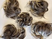 Actie!5x Hairbun Crunchy Haarstuk hairpiece verschillende bruin highlights  tinten/maten