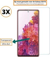 Fooniq UV Screenprotector Transparant 3x - Geschikt Voor Samsung Galaxy S20 FE