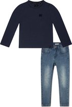 Koko Noko BIO Basics Set(2delig) Jeans NOX en Shirt LS Navy - Maat 98/104