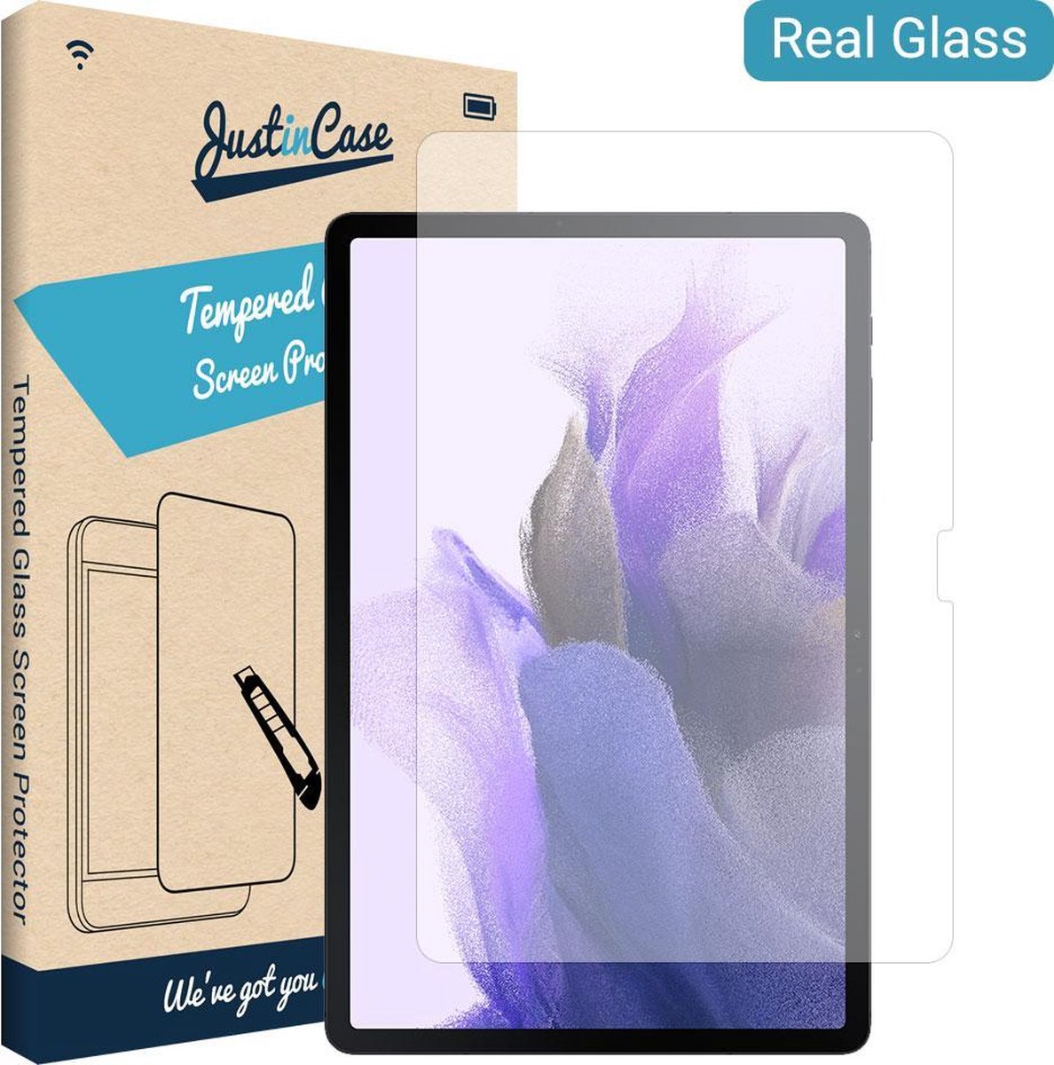 Just in Case screenprotector geschikt voor Samsung Galaxy Tab S7 FE - Screenprotector Tablet Glas