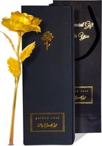 GreatGift | Gouden Roos | Golden Rose In Giftbox | Kunstbloem| Verjaardagscadeau | Moederdag | Valentijn | Liefde | Goud |Romantisch Cadeau | Cadeau voor vrouw