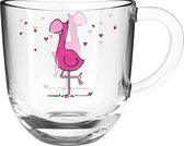 Leonardo Bambini glas 280ml flamingo - set van 6 glazen