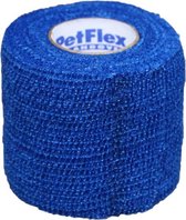 PetFlex - Bandage voor honden en katten - Zelfklevend - Zweet- en waterbestendig - 5 cm, 4,5 m - Blauw