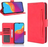 Voor Ulefone Note 10 Skin Feel Kalf Patroon Horizontale Flip Lederen Case met Houder & Kaartsleuven & Fotolijst (Rood)