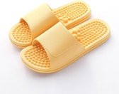 Massage slippers - Anti-slip voetmassage badslippers - Gezondheidsslippers - Geel - maat 36-37