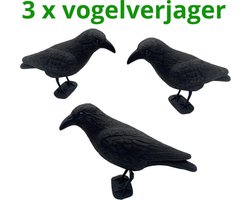 3 x Duivenverjager Kraai - Vogelverschrikker - Vogelverjager - Kunststof Kraaien