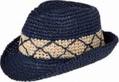 Myrtle Beach - Flexibele zomerhoed - marine/ stro - Maat L-XL.