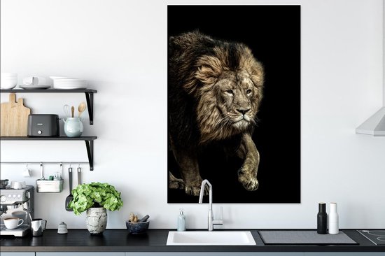 Affiche avec cadre Profil - Lion - Sauvage - 80x120 cm