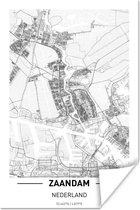 Poster Stadskaart Zaandam - 20x30 cm - Plattegrond