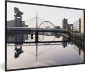 Cadre photo avec affiche - Rivière - Glasgow - Ecosse - 90x60 cm - Cadre pour affiche