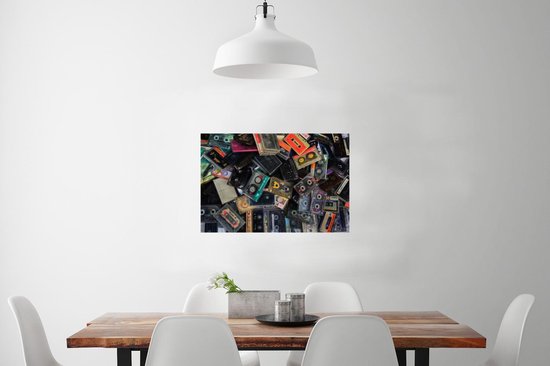 Pile de cassettes poster papier 90x60 cm - Tirage photo sur Poster (décoration murale salon / chambre)