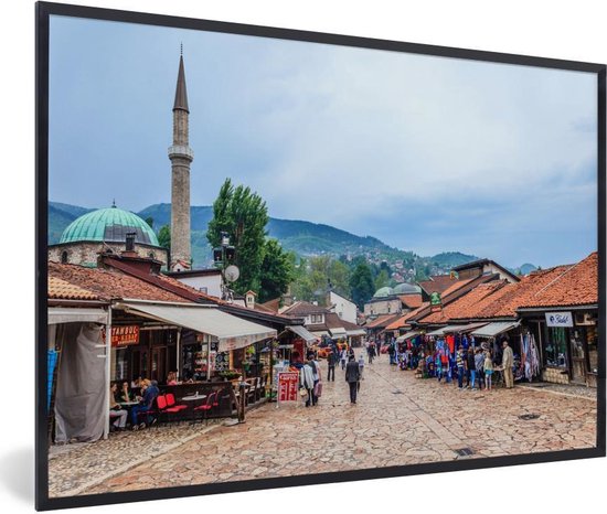 Fotolijst incl. Poster - Oude Bosnische marktplaats van Sarajevo - 30x20 cm - Posterlijst