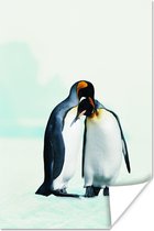 Poster Pinguïns - Sneeuw - Familie - 60x90 cm