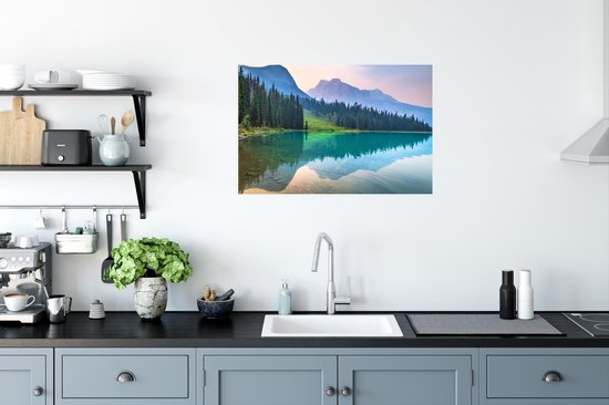 Poster Air calme sur un lac au Canada papier 90x60 cm - Tirage photo sur Poster (décoration murale salon / chambre) / Poster Paysages