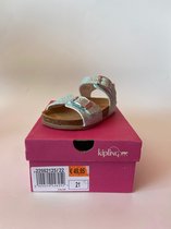 Kipling - Meisjes - Kinderschoenen - Sandalen - Leder - Mint Groen - Zilver - Maat 21