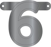 Banner Letter 6 Metallic Silver