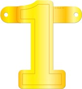 Banner letter 1 geel