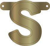 Banner letter s metallic goud