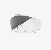 100% Racetrap Goggle Replacement Lens - Photochromic Clear/Smoke -