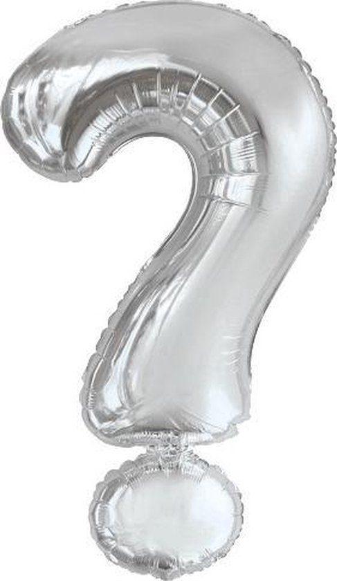 Amscan Folieballon Vraagteken 86 Cm Zilver