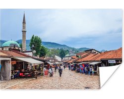 Poster Oude Bosnische marktplaats van Sarajevo - 30x20 cm