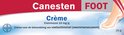 Canesten FOOT crème voor de behandeling van voetschimmel.