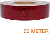 Reflecterende tape ECE R104 ROOD 50 meter