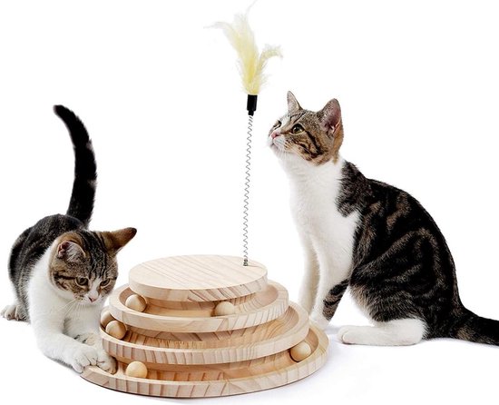 KattenspeeltjeKattenkrabpaalkleine exquise houten krabpaal