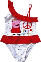 Nickelodeon Badpak Peppa Pig Meisjes Polyester Wit Mt 104