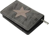 Dames Portemonee – Mini Wallet – Compacte Portemonnee - Kunst Leer – Kaart Houder – Zwart K601