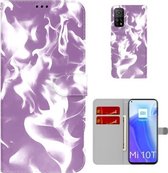Voor Xiaomi Mi 10T Pro 5G/10T 5G Cloud Fog Pattern Horizontal Flip Leather Case met houder & kaartsleuf & portemonnee (paars)