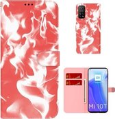 Voor Xiaomi Mi 10T Pro 5G/10T 5G Cloud Fog Pattern Horizontal Flip Leather Case met houder & kaartsleuf & portemonnee (rood)