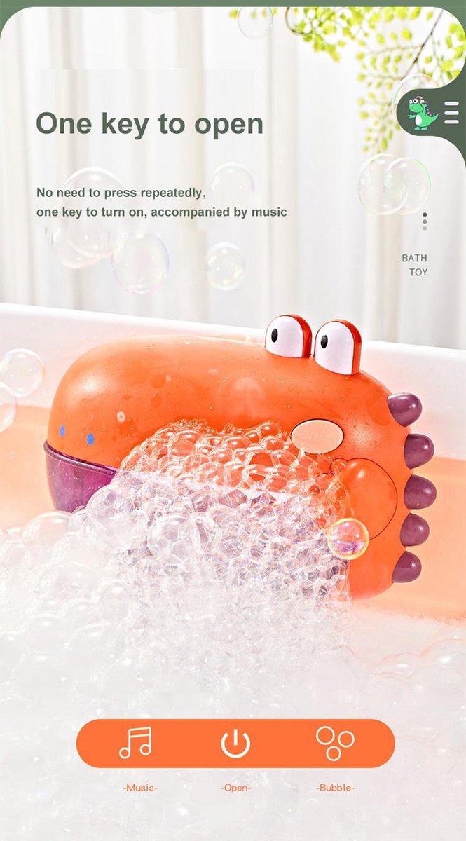 Dinosaurus Bellenpistool Voor Kinderen - Elektrische Bubbelblazer Automatische Bellenblaasmachine Voor Buitenspelen 2 2