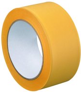 Plastic tape met kruisgleuf UV14, 50 mm x 33 m, geel