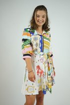 La Pèra Blouse jurk met gekleurde print Vrouwen Zomerjurk Dames - Maat M