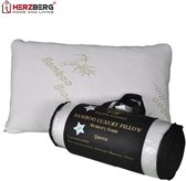 Herzberg® Traagschuim Hoofdkussen - Hotelkwaliteit - Bamboevezel - Nekklachten - Orthopedisch - Ergonomisch - Luxe Slaapkussen - 70x50 cm