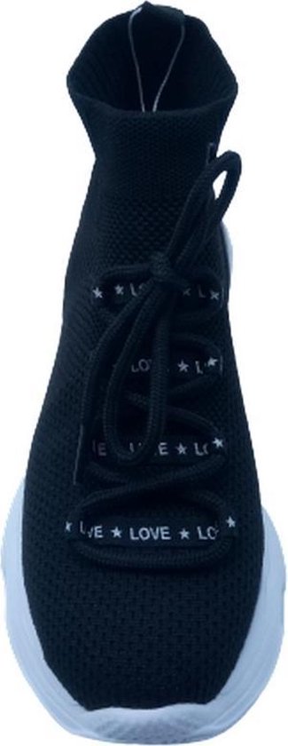 Hoge Sneaker zwart met hoge zool Aansluitende schoen Dames - Maat 38 |  bol.com