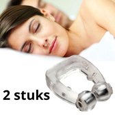 Anti Snurk Neusclip - 2 stuks - Werkt tegen snurken - Klem - U type - Transparant - Siliconen - Anti Snurk Middel - Beter Slapen - Neusspreider - Zuurstof - Inclusief Bewaarcase