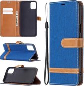 Voor LG K42 Kleuraanpassing Denim Textuur Horizontale Flip Leren Case met Houder & Kaartsleuven & Portemonnee & Lanyard (Koningsblauw)